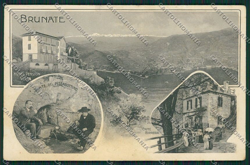 Como Brunate Pissarottino Caffè Birreria cartolina EE6391 – fronte