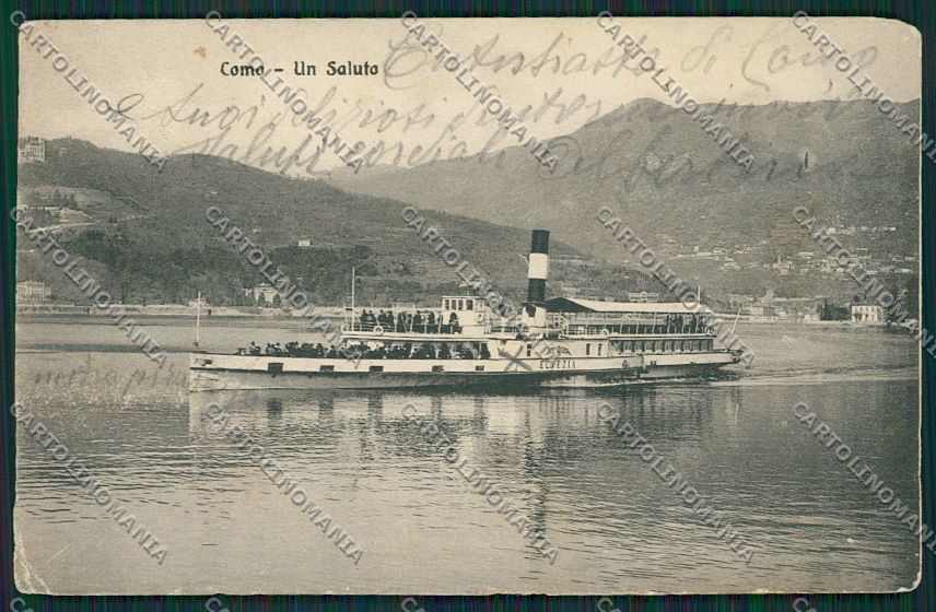Como Città Battello Elvezia PIEGHINE cartolina EE6399 – fronte