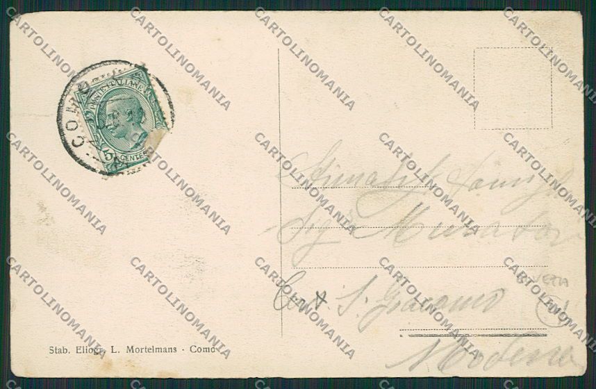 Como Città Battello Elvezia PIEGHINE cartolina EE6399 – retro