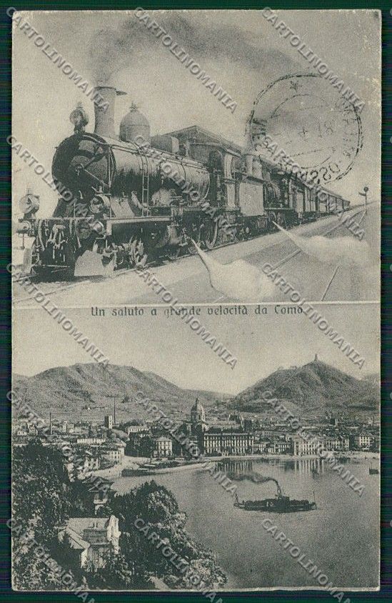 Como Città Saluti a Grande Velocità Treno cartolina EE6410 – fronte