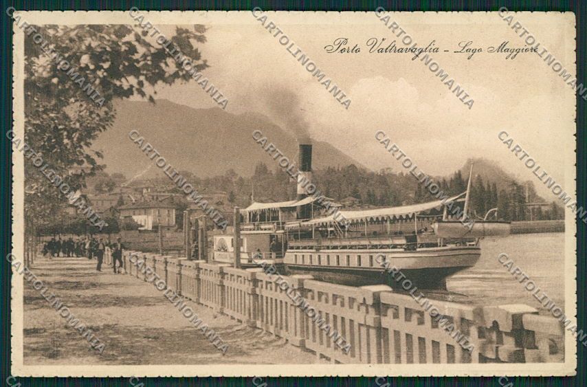 Varese Porto Valtravaglia Battello cartolina EE6431 – fronte