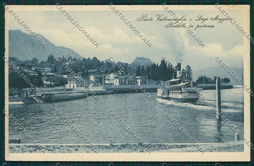 Varese Porto Valtravaglia Battello cartolina EE6433 – fronte