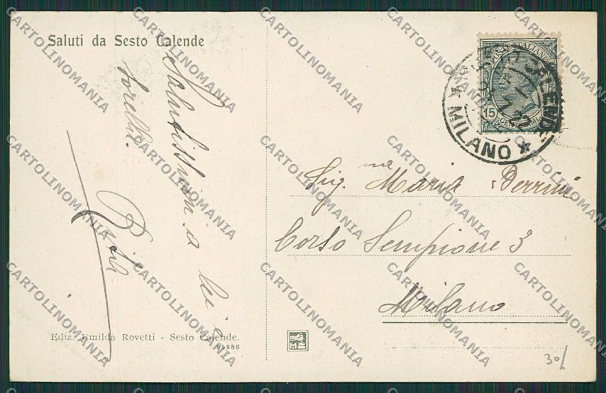 Varese Sesto Calende cartolina EE6441 – retro