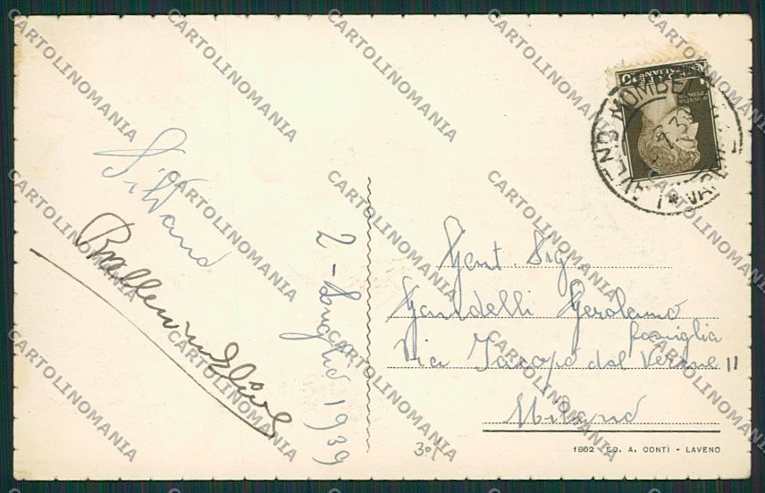 Varese Laveno Battello cartolina EE6458 – retro