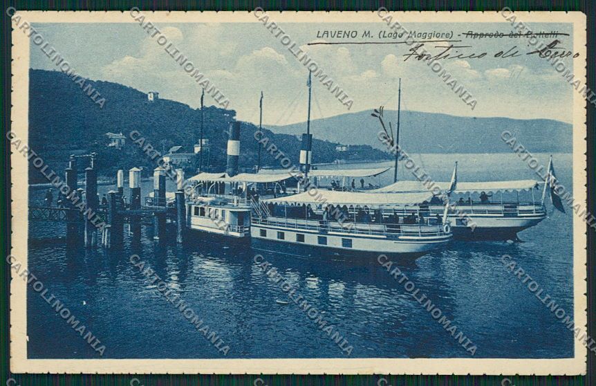 Varese Laveno Battello cartolina EE6459 – fronte