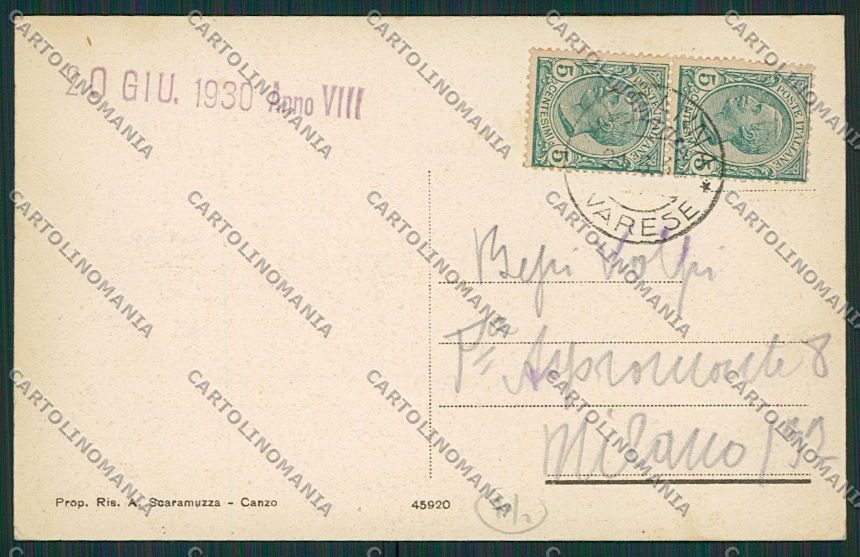 Varese Bedero cartolina EE6475 – retro