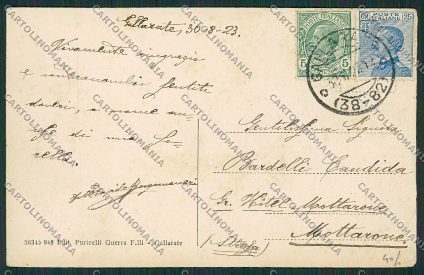 Varese Gallarate cartolina EE6478 – retro