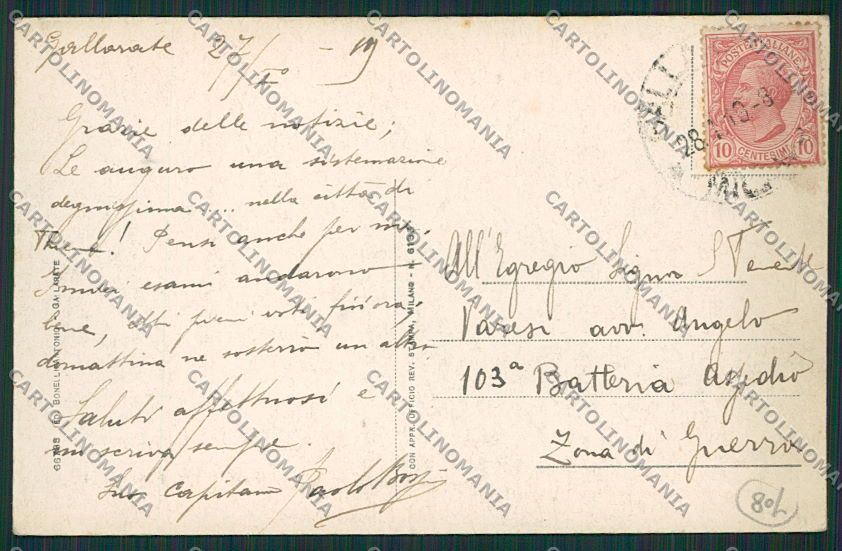 Varese Gallarate cartolina EE6486 – retro