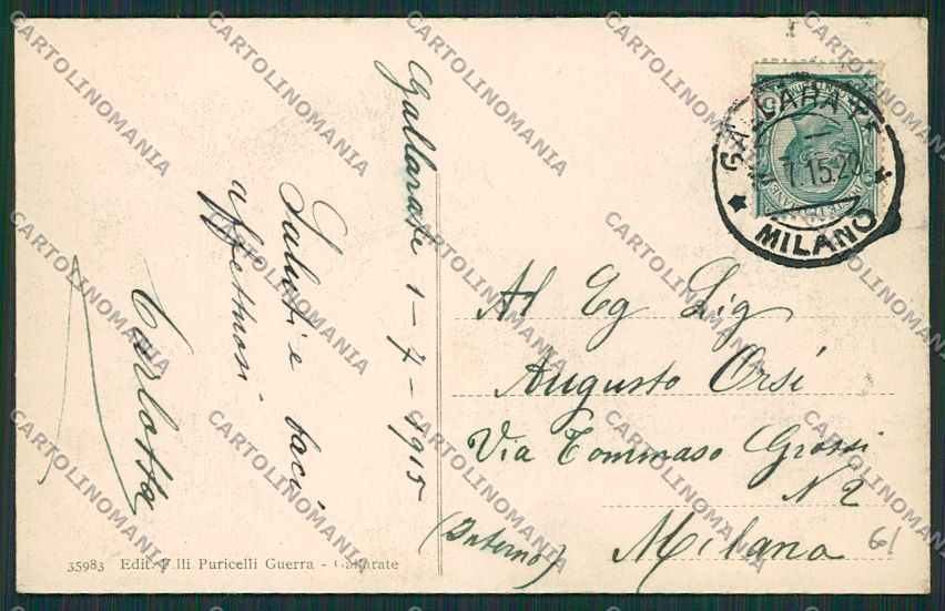Varese Gallarate cartolina EE6489 – retro