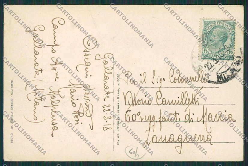 Varese Gallarate cartolina EE6494 – retro
