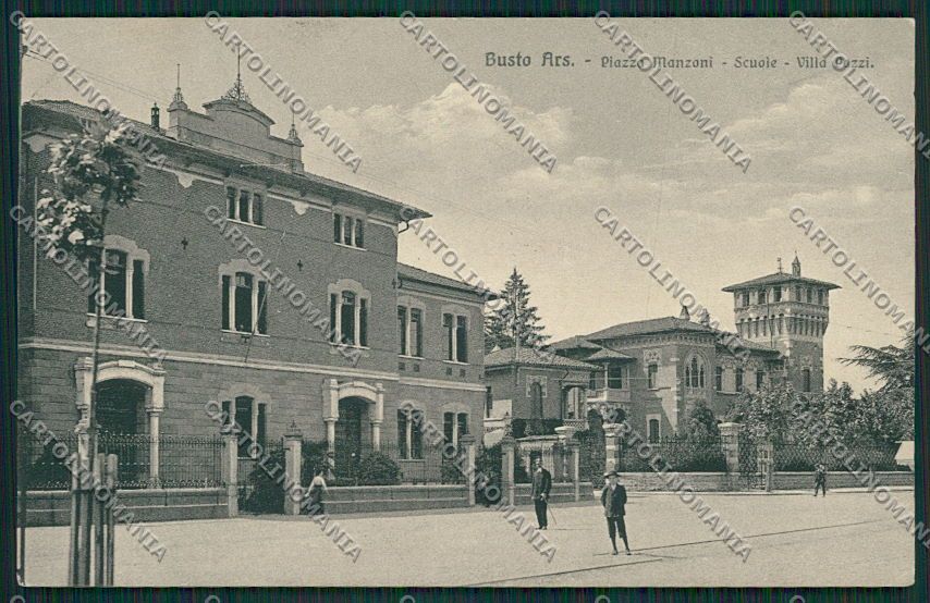 Varese Busto Arsizio Piazza Manzoni cartolina EE6498 – fronte