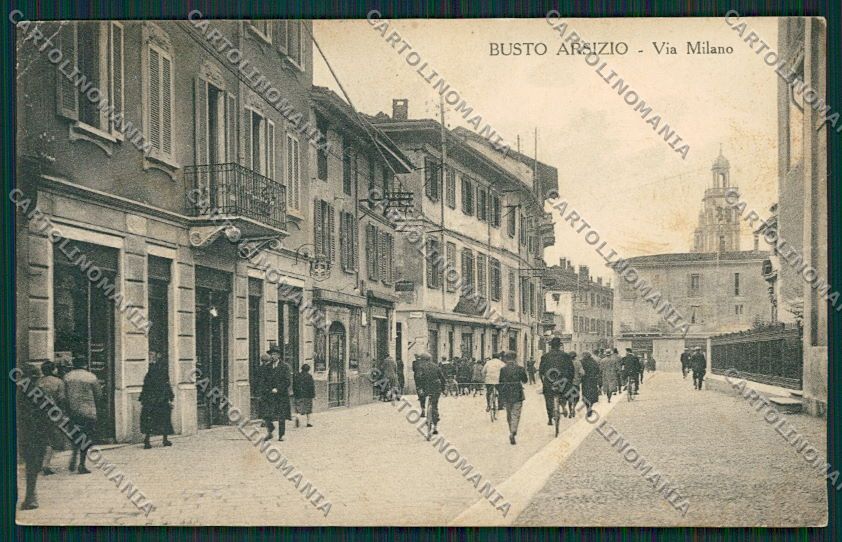 Varese Busto Arsizio Via Milano cartolina EE6519 – fronte