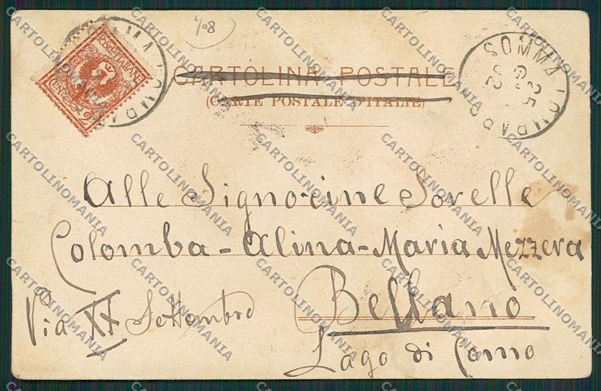 Varese Somma Lombardo PIEGHE cartolina EE6524 – retro