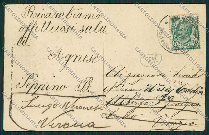 Varese Somma Lombardo cartolina EE6532 – retro