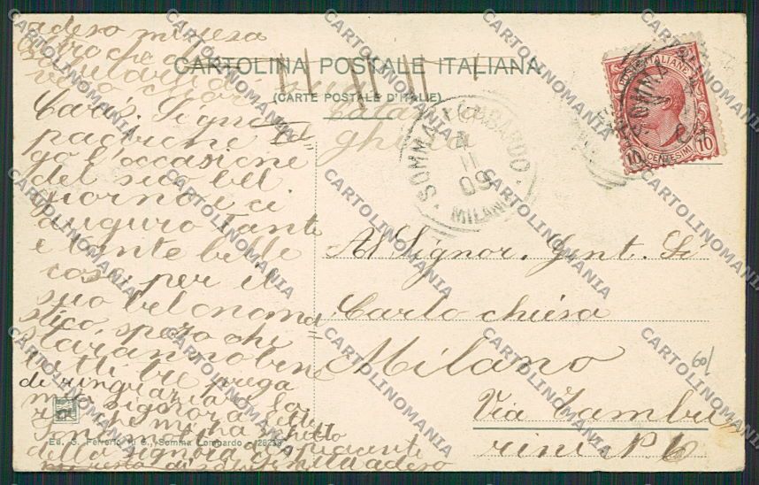 Varese Somma Lombardo cartolina EE6534 – retro