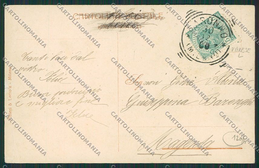 Varese Saronno cartolina EE6540 – retro