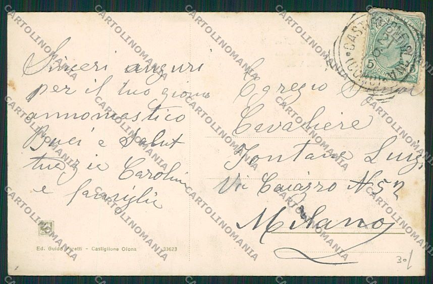 Varese Castiglione Olona cartolina EE6558 – retro