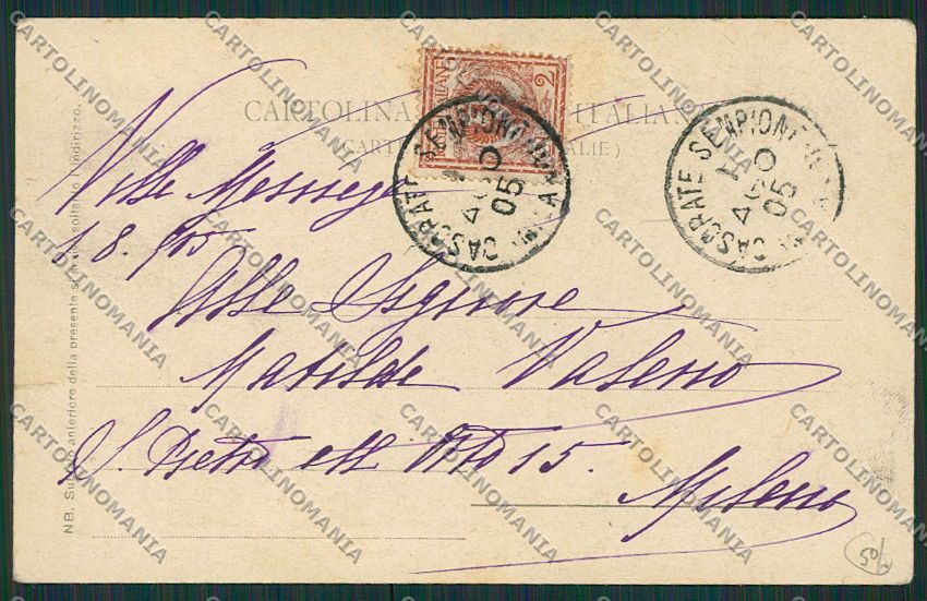 Varese Casorate Sempione cartolina EE6574 – retro