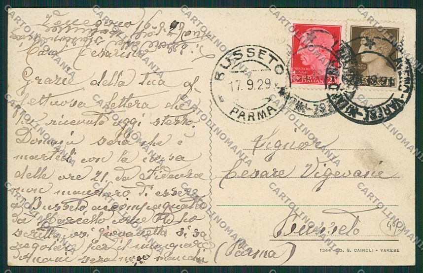 Varese Venegono Superiore cartolina EE6605 – retro