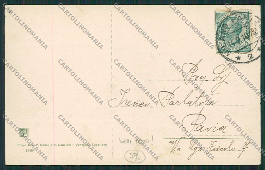 Varese Venegono Superiore ABRASA cartolina EE6615 – retro