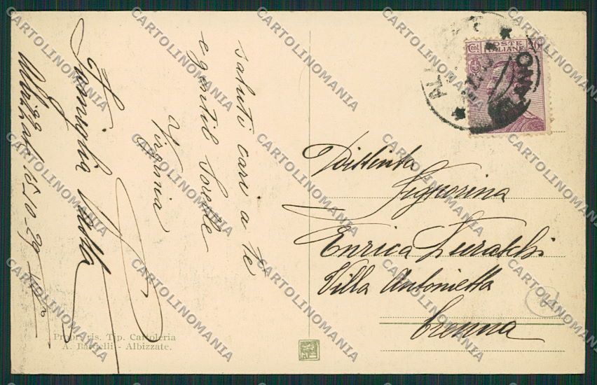 Varese Albizzate cartolina EE6633 – retro