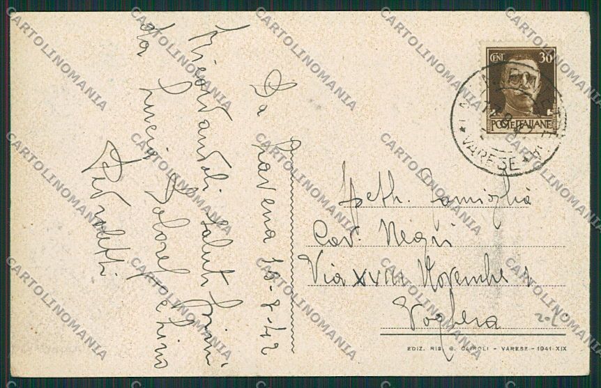 Varese Lavena Battello cartolina EE6651 – retro