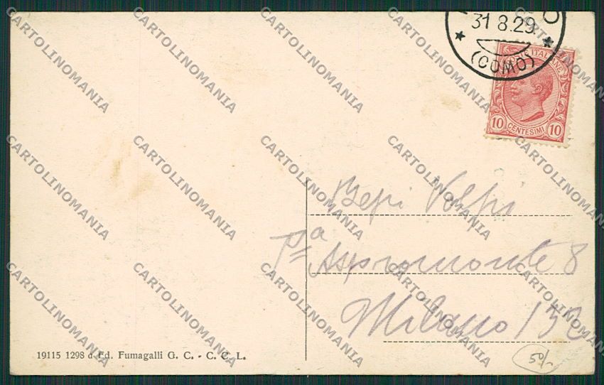 Como Menaggio Croce cartolina EE6715 – retro