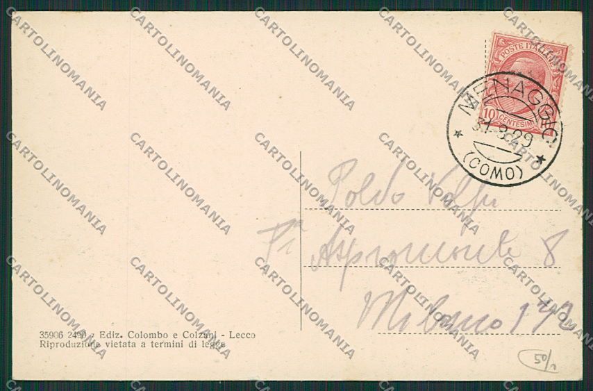 Como Menaggio Croce Saluti da cartolina EE6716 – retro