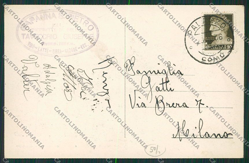 Como Baita di San Pietro Saluti da Bocchetta cartolina EE6729 – retro
