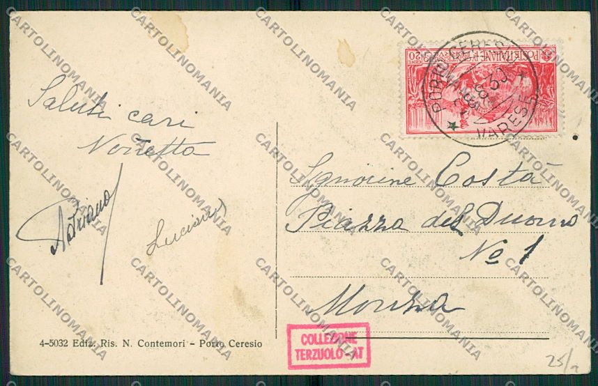 Varese Porto Ceresio Battello Ticino cartolina EE6769 – retro
