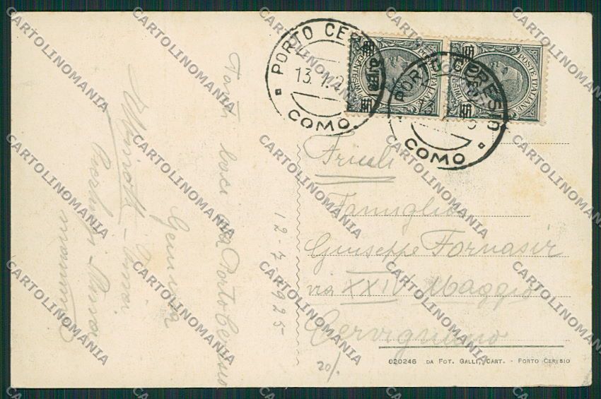 Varese Porto Ceresio Battello Gottardo cartolina EE6772 – retro