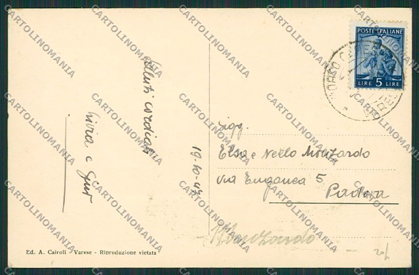 Varese Porto Ceresio Battello Italia Foto cartolina EE6775 – retro