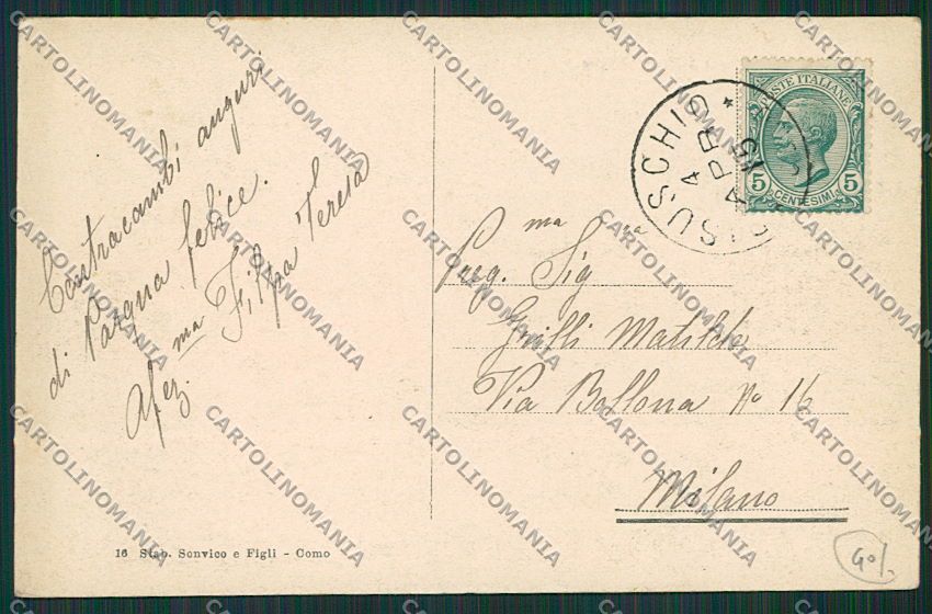 Varese Bisuschio cartolina EE6781 – retro