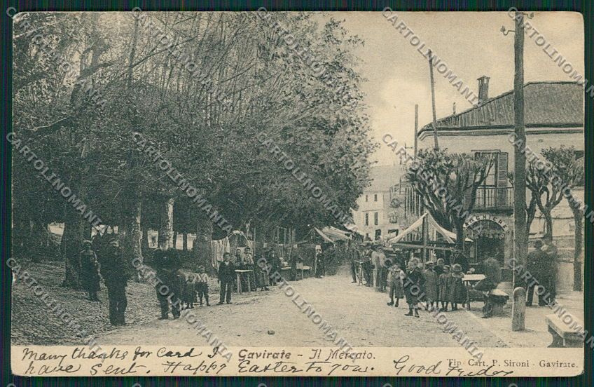 Varese Gavirate Mercato cartolina EE6795 – fronte