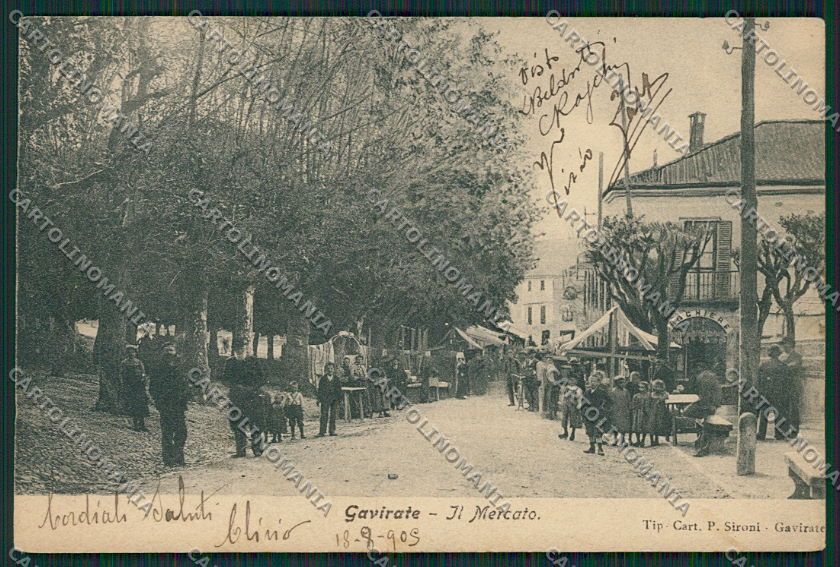 Varese Gavirate Mercato cartolina EE6796 – fronte