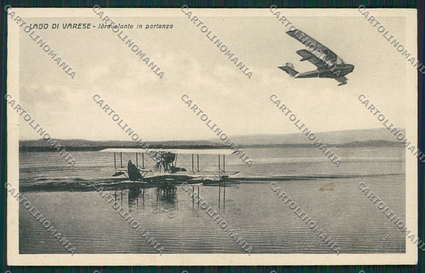 Varese Lago di Aviazione Idrovolante cartolina EE6810 – fronte