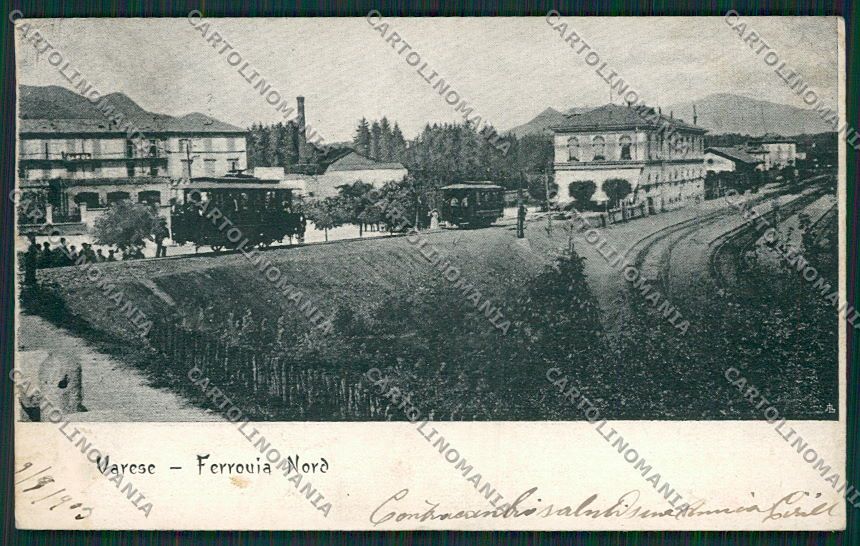 Varese Città Stazione Treno cartolina EE6816 – fronte