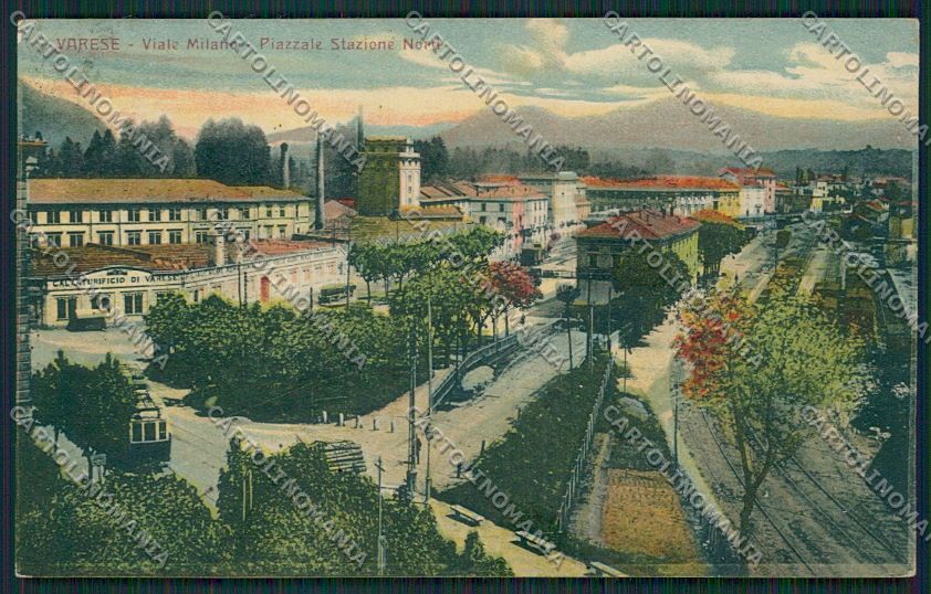 Varese Città Stazione cartolina EE6873 – fronte