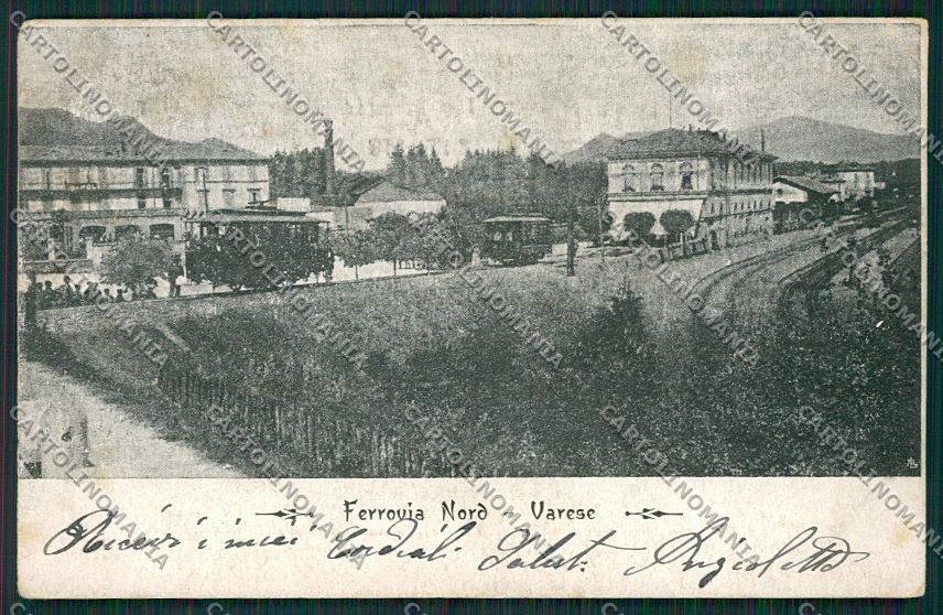 Varese Città Stazione Treno cartolina EE6874 – fronte