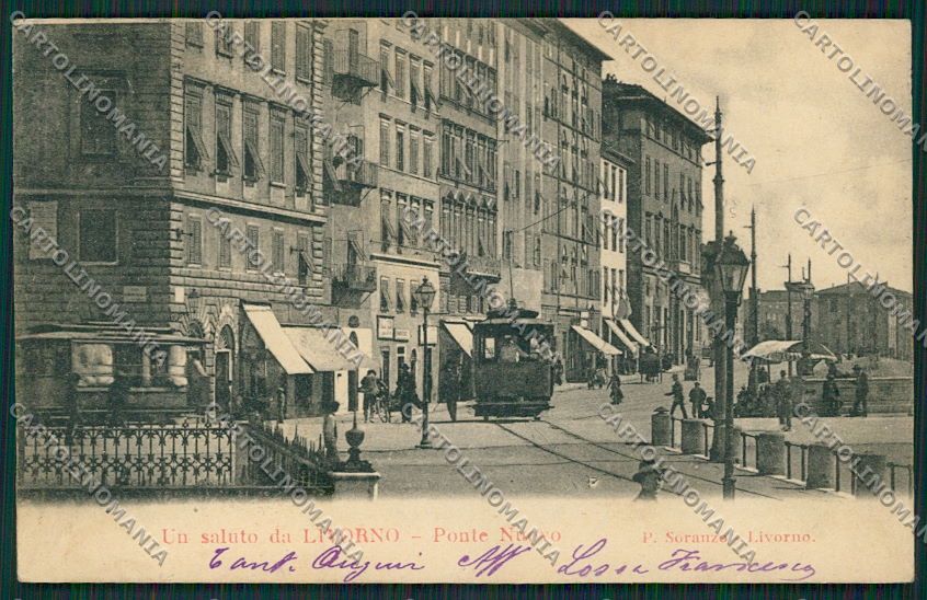 Livorno Città Tram cartolina EE6887 – fronte