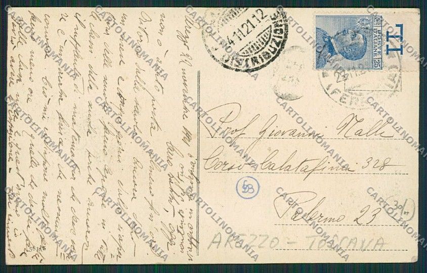 Arezzo Monte San Savino cartolina EE6908 – retro