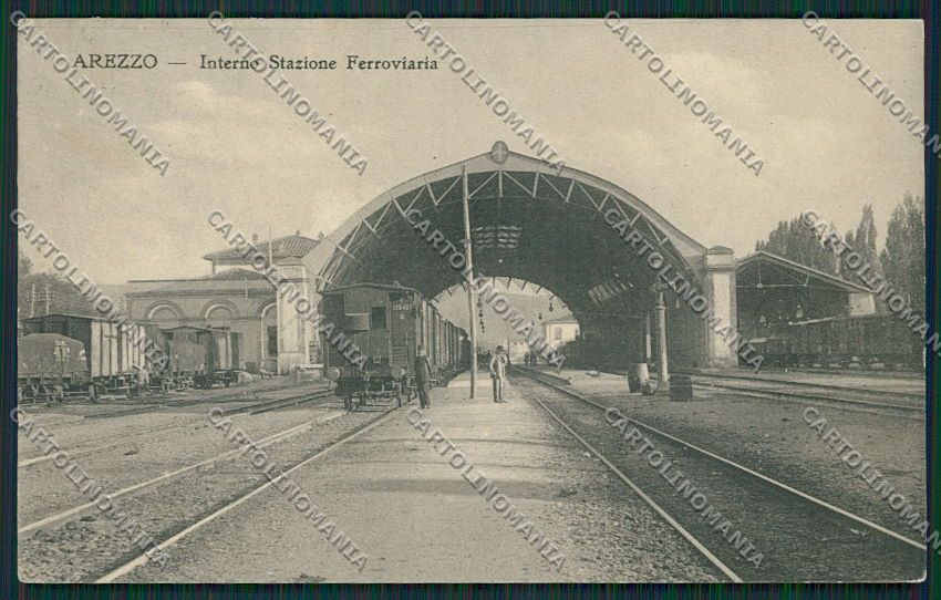 Arezzo Città Stazione Treno cartolina EE6920 – fronte
