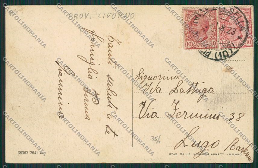 Livorno Piombino cartolina EE6933 – retro