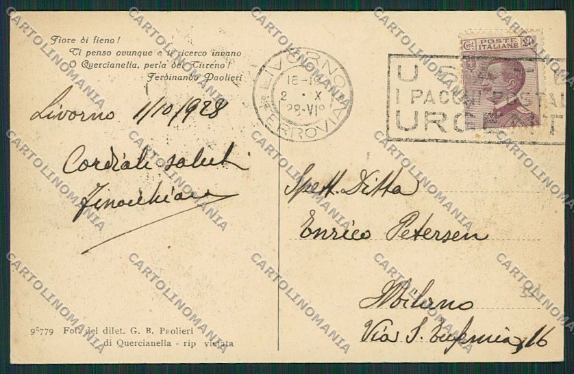 Livorno Quercianella cartolina EE6946 – retro