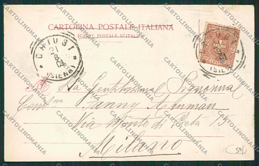 Siena Chiusi cartolina EE6960 – retro