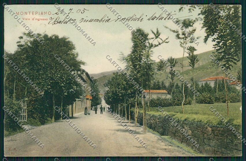Prato Montepiano PIEGA cartolina EE6966 – fronte
