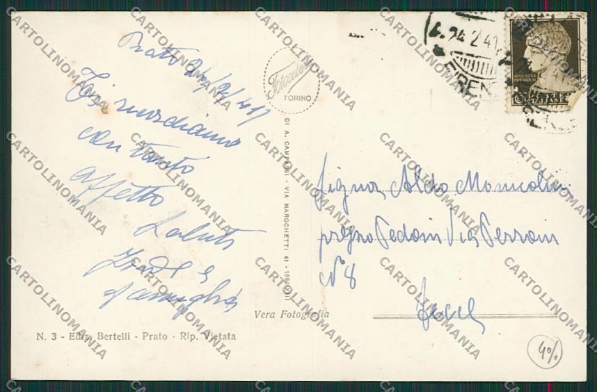 Prato Città Casa del Fascio Foto cartolina EE6977 – retro