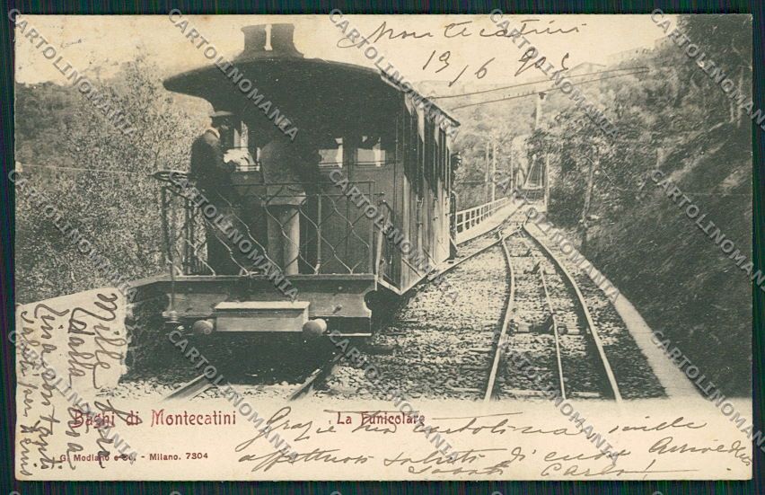 Pistoia Montecatini Funicolare cartolina EE6995 – fronte