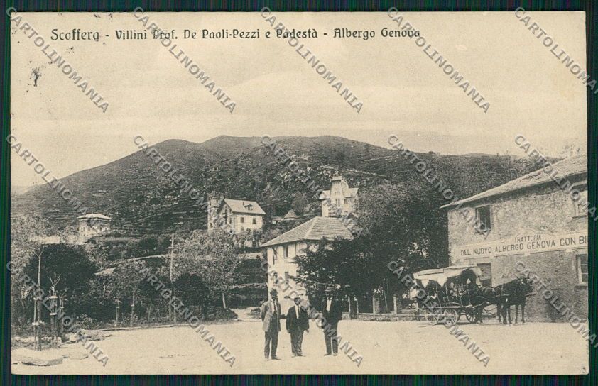 Genova Scoffera Tram a Cavallo cartolina EE7061 – fronte