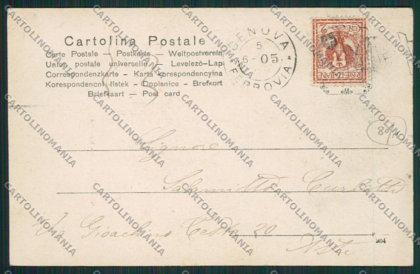Genova Piani di Creto cartolina EE7065 – retro